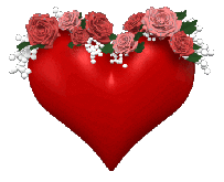 Gif animé coeur fleuri